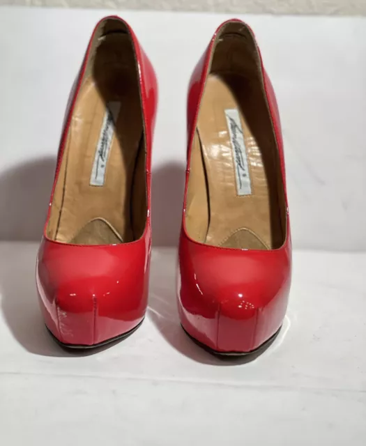 BRIAN ATWOOD RED  Patent Leather Heels  Size EU 37,5 / US 7