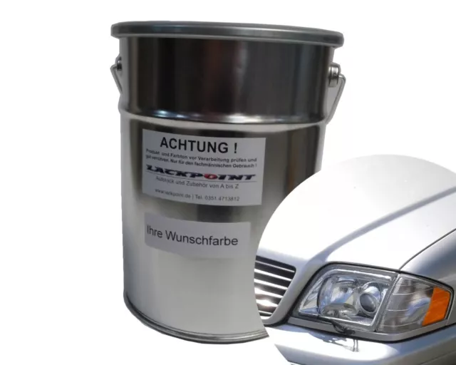 0,5 Liter 1K Autolack Kunstharz geeignet für Mercedes 744 Silber Metallic Lackp