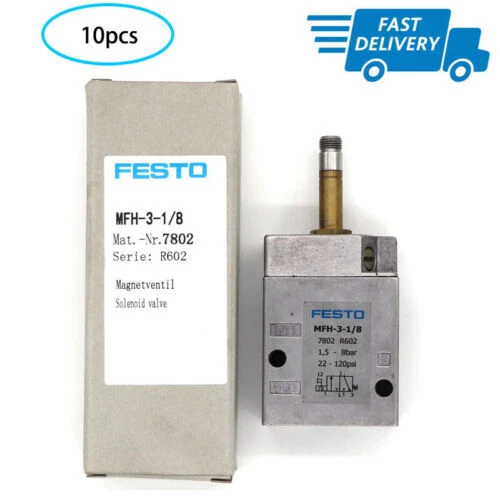 10 pieces  New in box FESTO MFH-3-1/8 7802 solenoid valve- Free delivery