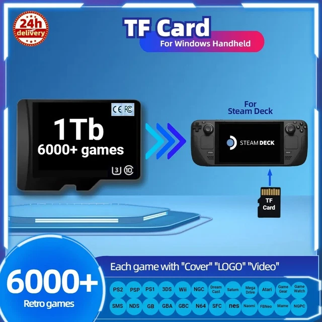 Tf Windows STEAM DECK OLED TF Game Card Windows Portable Console Handheld PS2 PSP ...