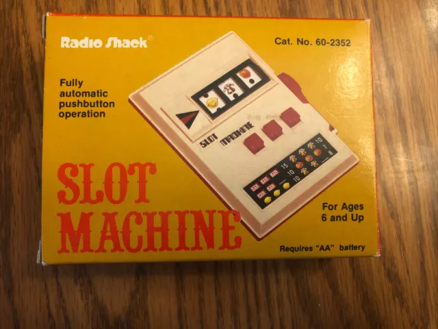 Vintage Radio Shack Electronic Slot Machine 1983 Hand Held Game: New!