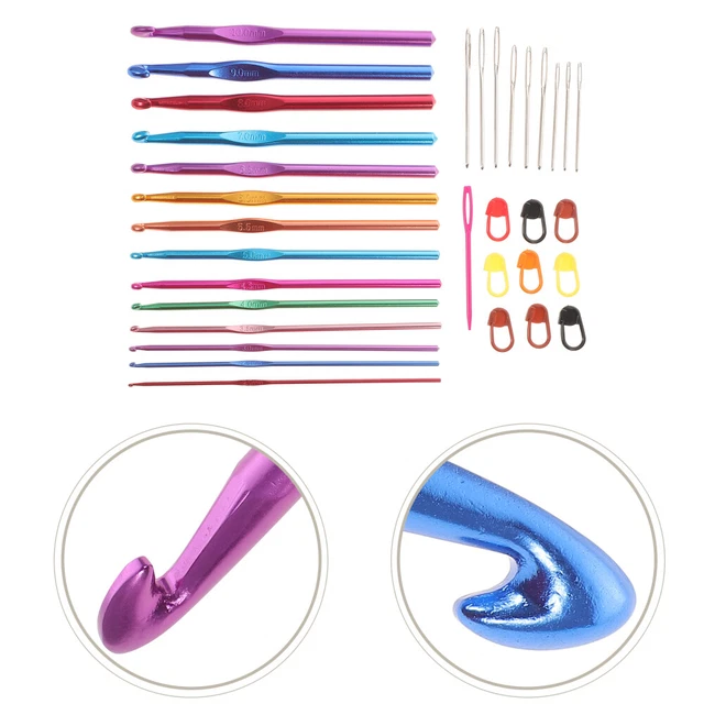Kit Da Uncinetto Da 8 Pezzi Con Manici Morbidi – Set Completo Con Custodia Portatile