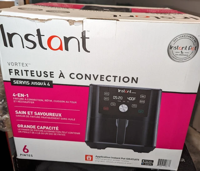 INSTANT VORTEX 6 Quart Air Fryer Oven 4in1 Functions Air Fry 60.00