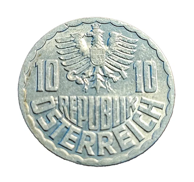 1976 Austria 10 Groschen Coin KM#2878 Ungraded