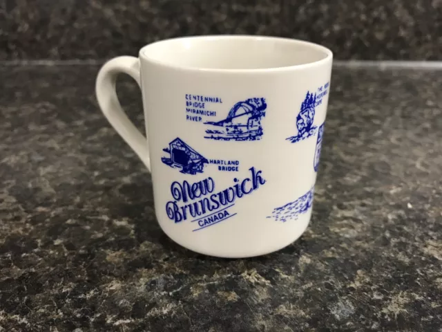 Vintage New Brunswick Canada Souvenir Tea Cup / Mini Coffee Mug Cup 2.5" Tall