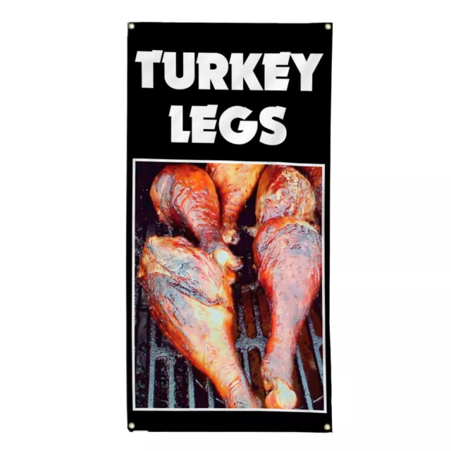 Vertical Vinyl Banner Multiple Sizes Turkey Legs Food and Drink Outdoor