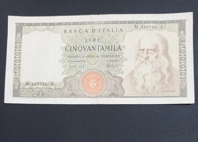 Leonardo 50000 Italian Lire Banknotes