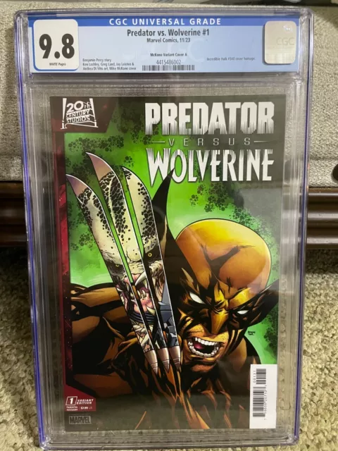 Predator vs Wolverine #1 CGC Grade 9.8