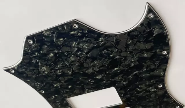 Guitar Pickguard For Gibson SG Standard Single Humbucker,4 Ply Black Pearl 2