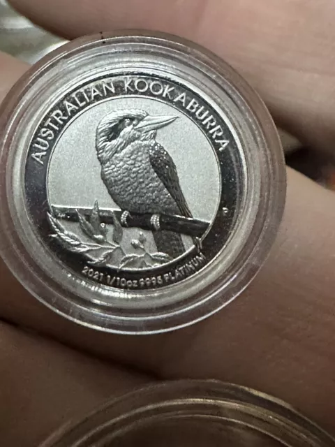 2021 Australia 1/10 oz Platinum Kookaburra BU in Original Cap - First Year Issue