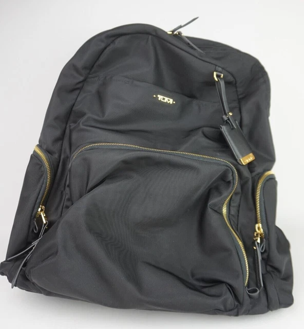 Tumi Women's Calais Black Nylon Voyageur Tech Laptop Travel Backpack