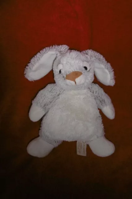 Doudou Peluche Rodadou Roda Lapin Gris Et Blanc  23 Cm
