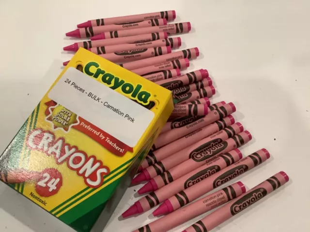 (16) Crayola Crayons (carnation pink) BULK
