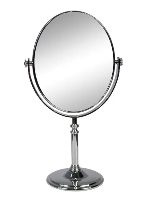Specchio cosmetico ovale trucco zoom girevole da appoggio portatile da tavolo