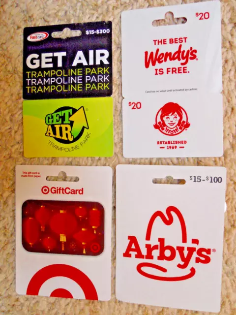 Gift Cards, Collectible, four new cards with backing, no value on cards   (I-4)