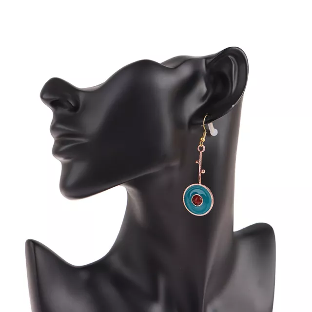 ASYMMETRIC ANCIENT METAL Painting Drop Earrings Women's Retro Earrings ...