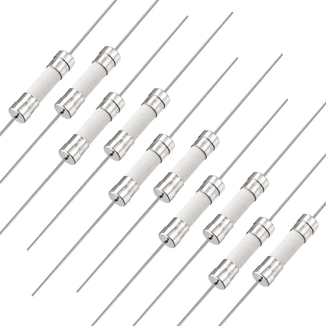 Fusibles Coup Rapide Fil Conducteur Fusibles Céramique 5mm x 20mm 250V F1A 10Pcs