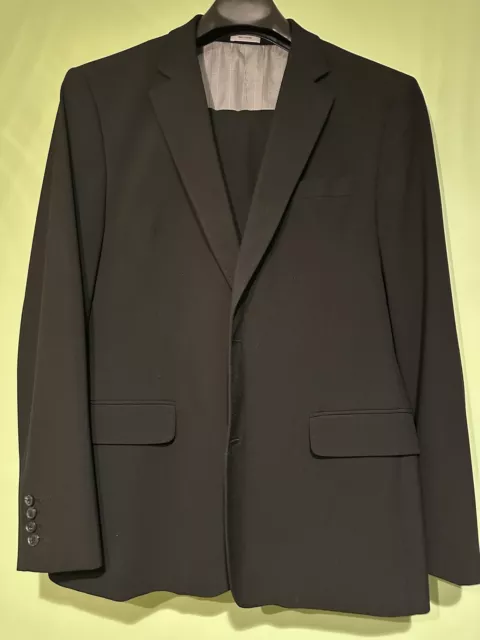 J Ferrar Slim Fit 44R Black Men's Suit Jacket