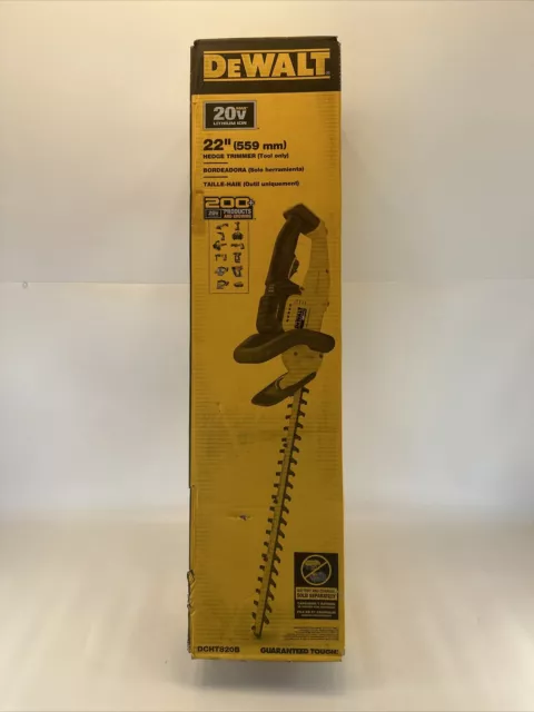 Cordless 22 in Hedge Trimmer Dewalt  DCHT820B 20v Max Li-Ion Tool Only