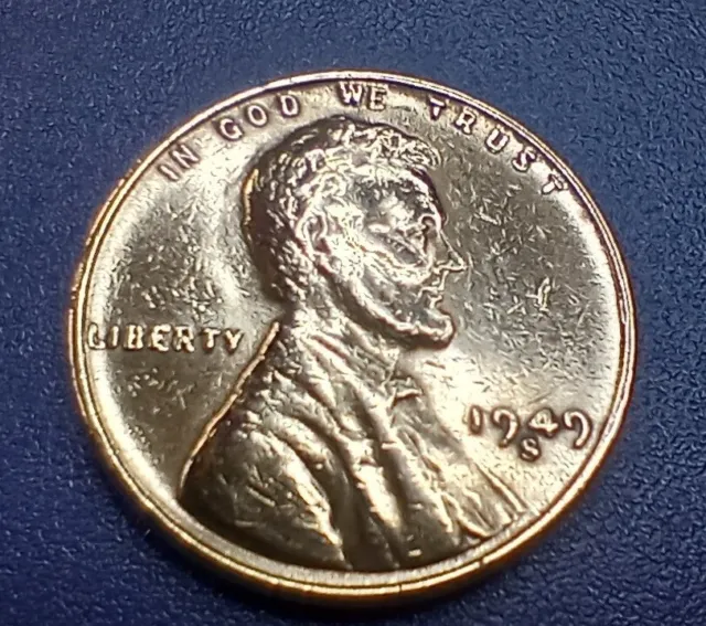 1949 S Wheat Cent issued from San Francisco  mint. ACTUAL COIN, NO RESERVE 3513