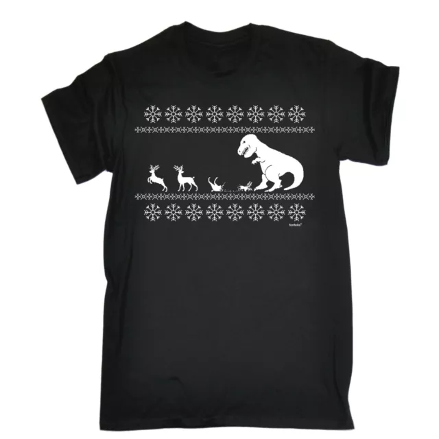 Lunch For T-Rex T-SHIRT Dinosaur Santa Father Tee Funny Present birthday gift