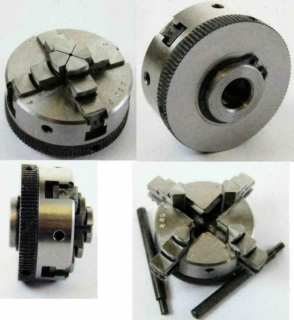 4 Jaw Self Centering Lathe Chuck 65 Mm With Backplate For 3" & 4" Rotary Tables