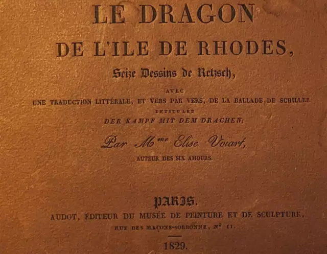 Antique Rare Book, Le Dragon de l'ile de Rhodes, 1829, Greece