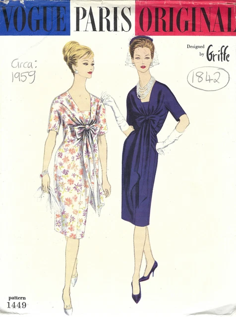 Patron De Couture Vintage McCall's 4424 - Robe Années 1957 - Taille B34" - Neuf, Non Découpé