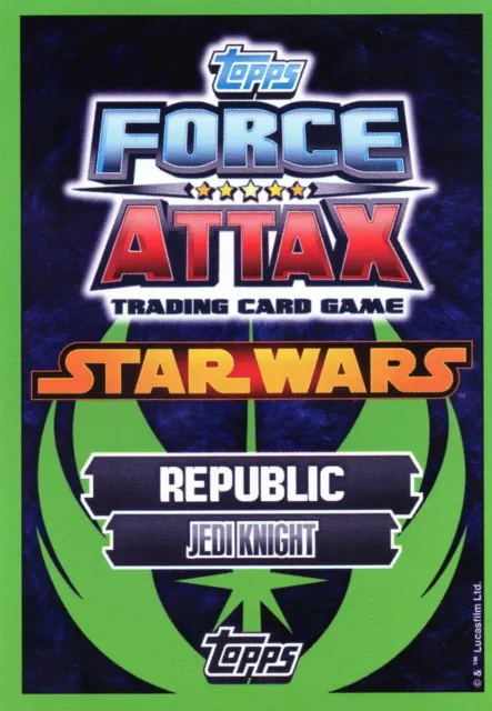 Star Wars Force Attax Series 2 ( Green Back)    Individual Trading Cards