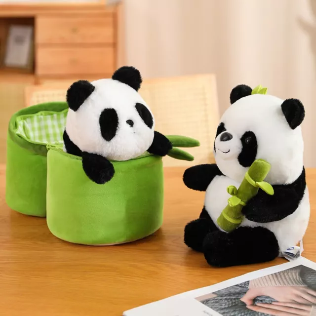 Animal Panda Bamboo Panda Plush Doll Animal Bear Doll  Home Desk Decor