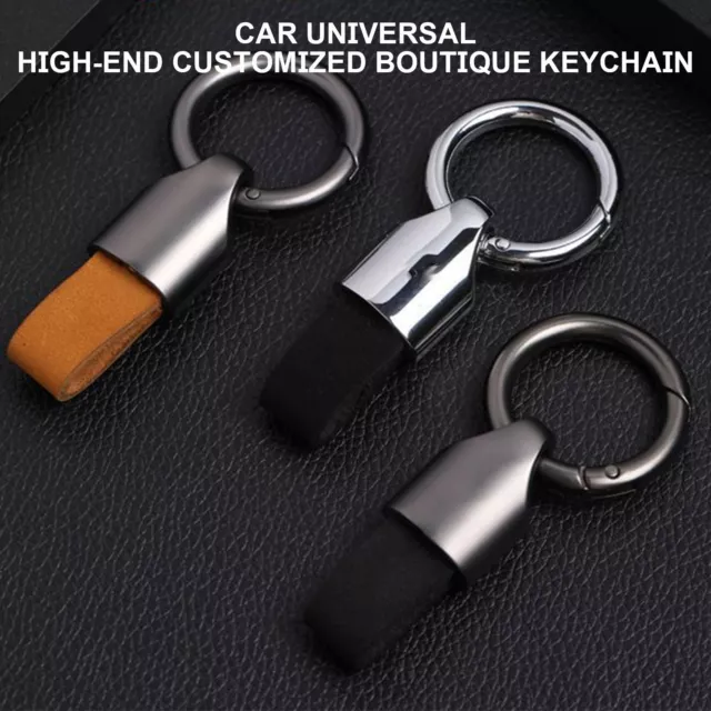 Leather Keychain for Men Anti-Lost Car Key Chain Key Fob Rings Keychain Holder 3