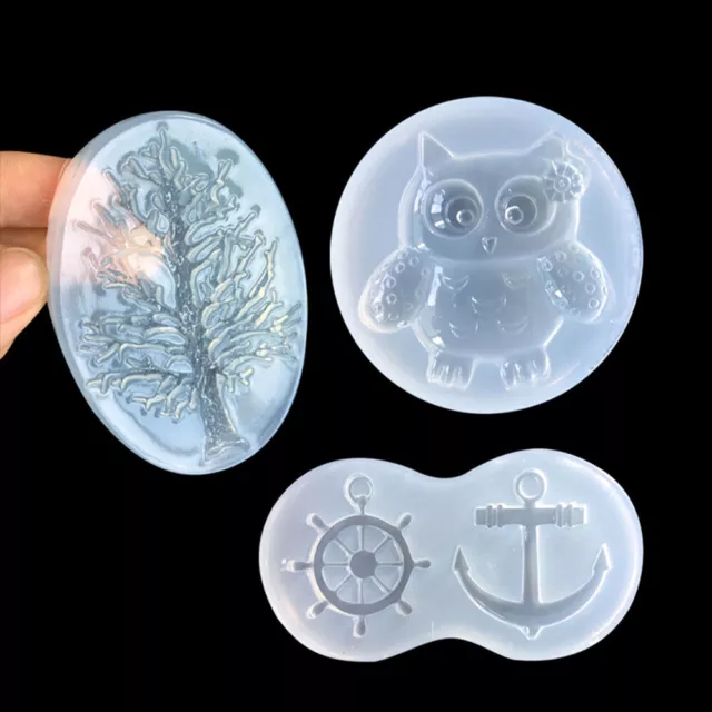 Owl Tree Boat Anchor Silicone Mould Epoxy Resin Casting DIY Craft Toys Making