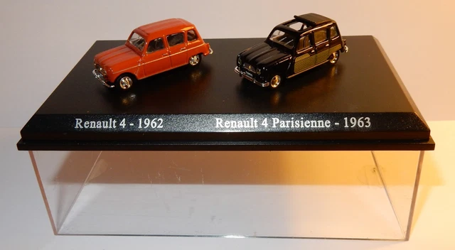 Coffret Atlas Duo 2 Metal Uh Ho 1/87 Renault 4 R4 4L Brique 1962 Parisienne 1963