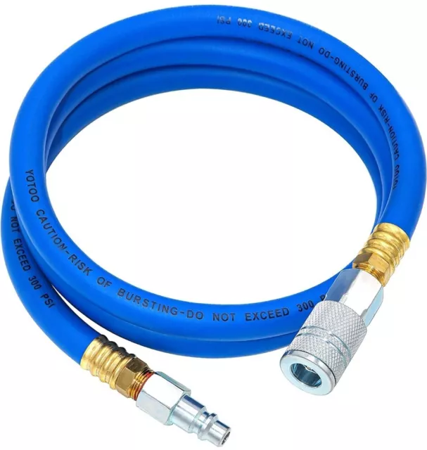 YOTOO Hybrid Lead-in Air Hose 1/2-Inch by 6-Feet 300 PSI Heavy Duty, Kink with