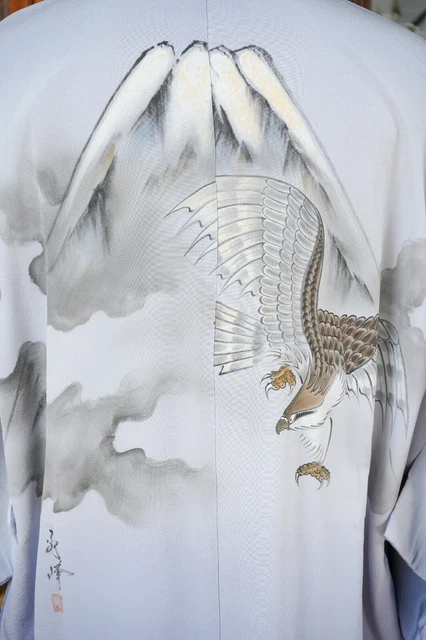 Dear Vanilla Japanese Juban Undergown Men's Kimono Authentic Vintage Japan Mint 8