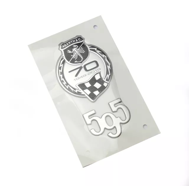 Fiat Abarth 595 Competizione 70th Anniverssario Silver Emblème Logo 735719315