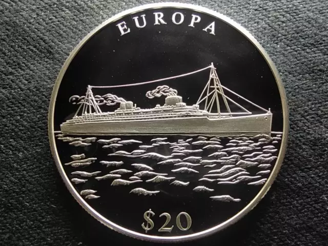 Liberia Europa 20 Dollars .999 Silver Coin 2000 PP