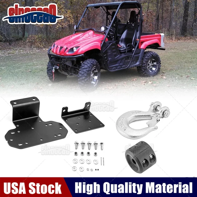 UTV FRONT WINCH Mount Plate Kit Winch Hook Stopper For YAMAHA RHINO 450
