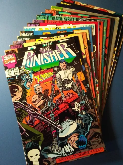 The PUNISHER / 16 issue lot  War Journal, War Zone, 2099 #1  1990-93