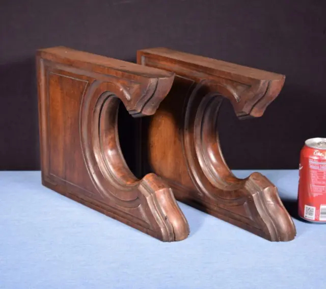 *French Antique Solid Walnut Wood Pedestals/Posts Salvage