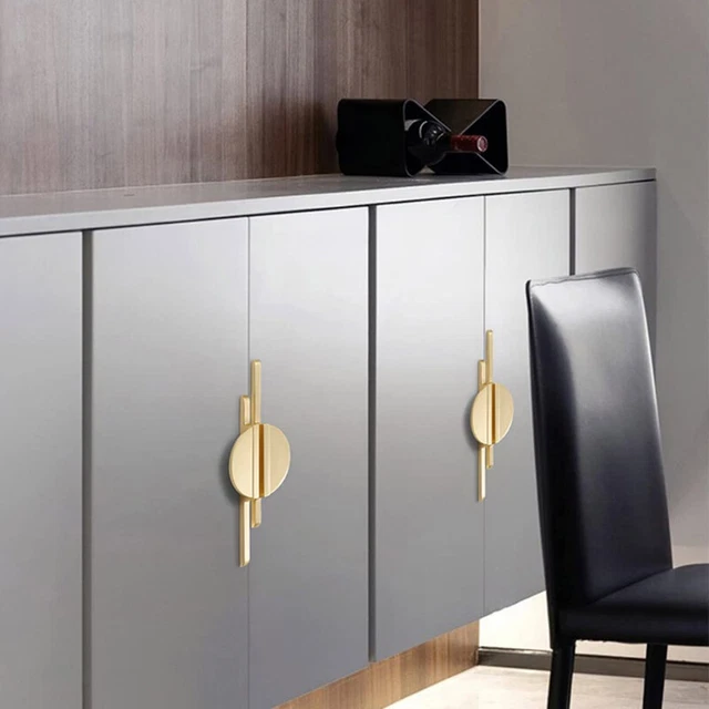 2pcs SemiCircle Moon Tiroir Tire L'espace Armoire En Aluminium Poignées