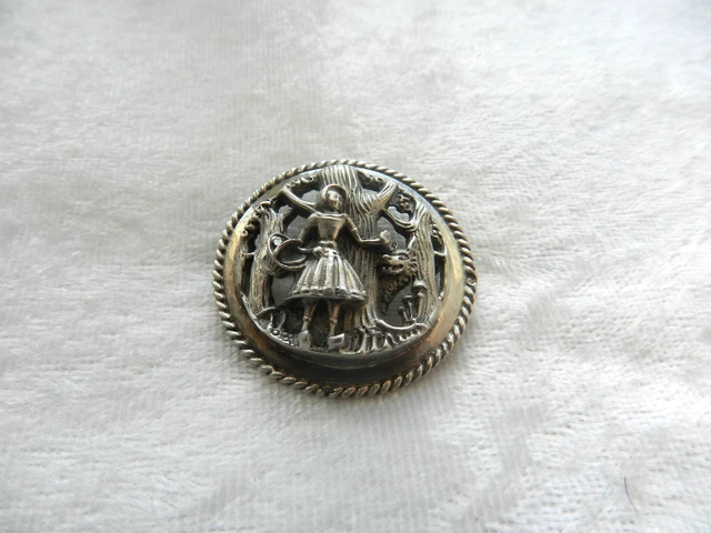 Broche En Argent Massif Basque Orfèvre Henri Teguy Detcheverry 1755 Style Art Déco - Occasion