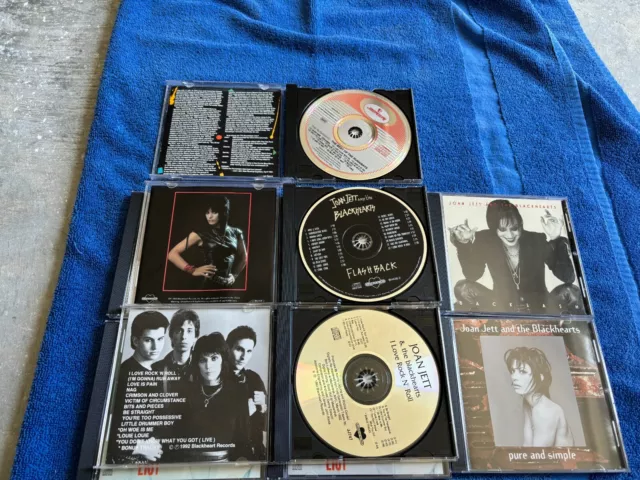 Joan Jett Blackhearts Runaways 9 CD lot Bad Reputation Rock N Roll Hit list 2