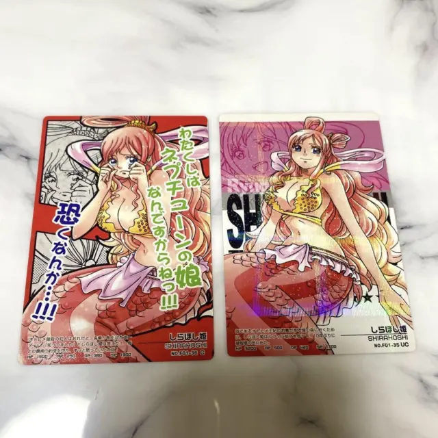 ONE PIECE AR Carddass Princesa Shirahoshi Juego de 2 piezas