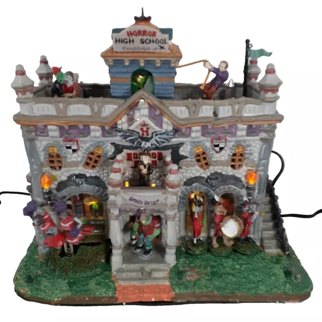 Lemax Spooky Town Horror High School Animated Lighted Sounds In Orginal Box