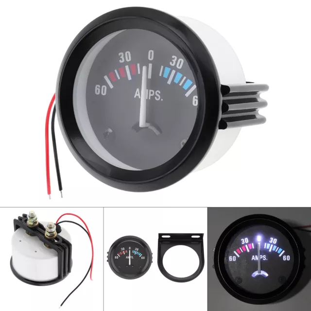 2" 52MM 12V 60-0-60 AMP Universal Ammeter Gauge Meter for Car/ Boat/ Truck/ ATV