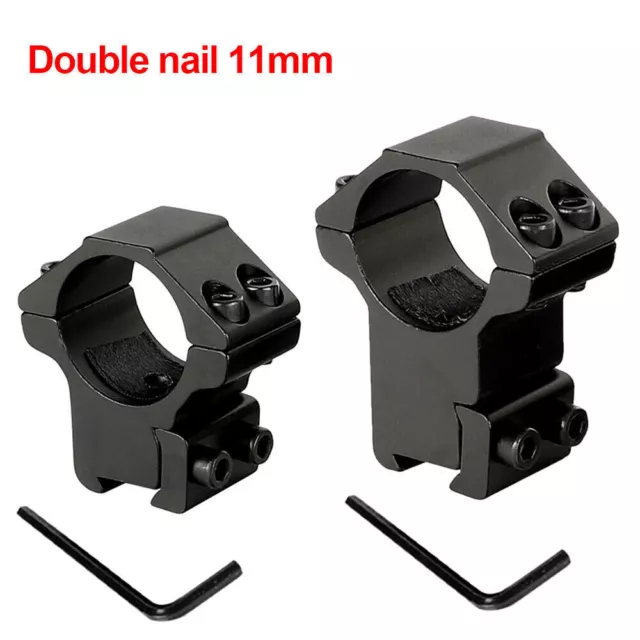 2X  Scope Mount 11mm 3/8inch Taubenschwanz 1 Zoll Ring Low bei High Profile