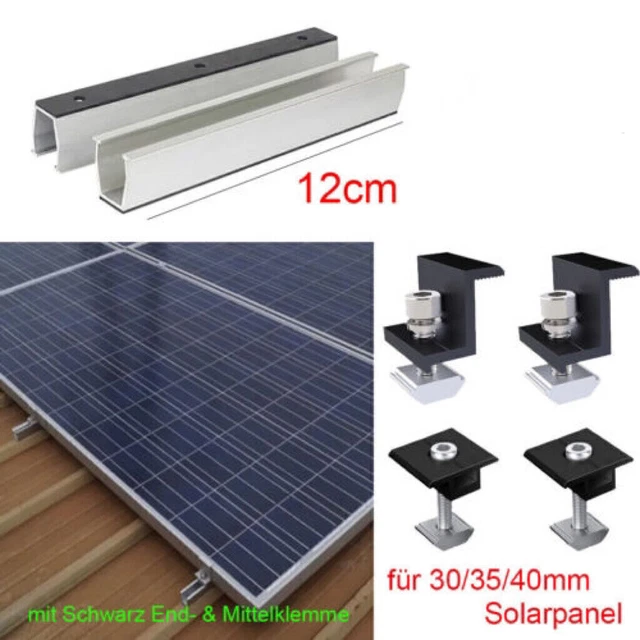 Pinces De Montage Pour Panneaux Solaires - Alliage D'aluminium Galvanisé, Compatible 30-40mm - Lot De 4 !