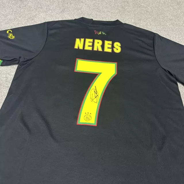 Signed DAVID NERES Ajax 21/22 Third Football Shirt - with COA & Photo Proof 2