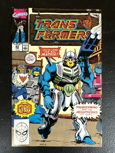 The Transformers #63 Marvel Comics 1990 Gradable Comic February 1990